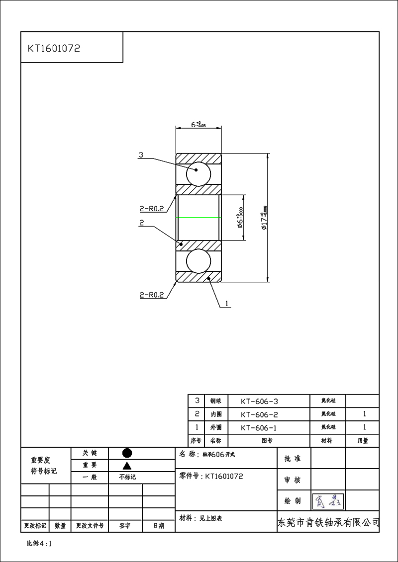 KT1601072-軸承606開(kāi)式